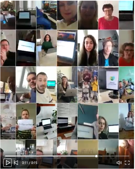 schermafbeelding van video met applaus voor de zorg door medewerkers van VGZ