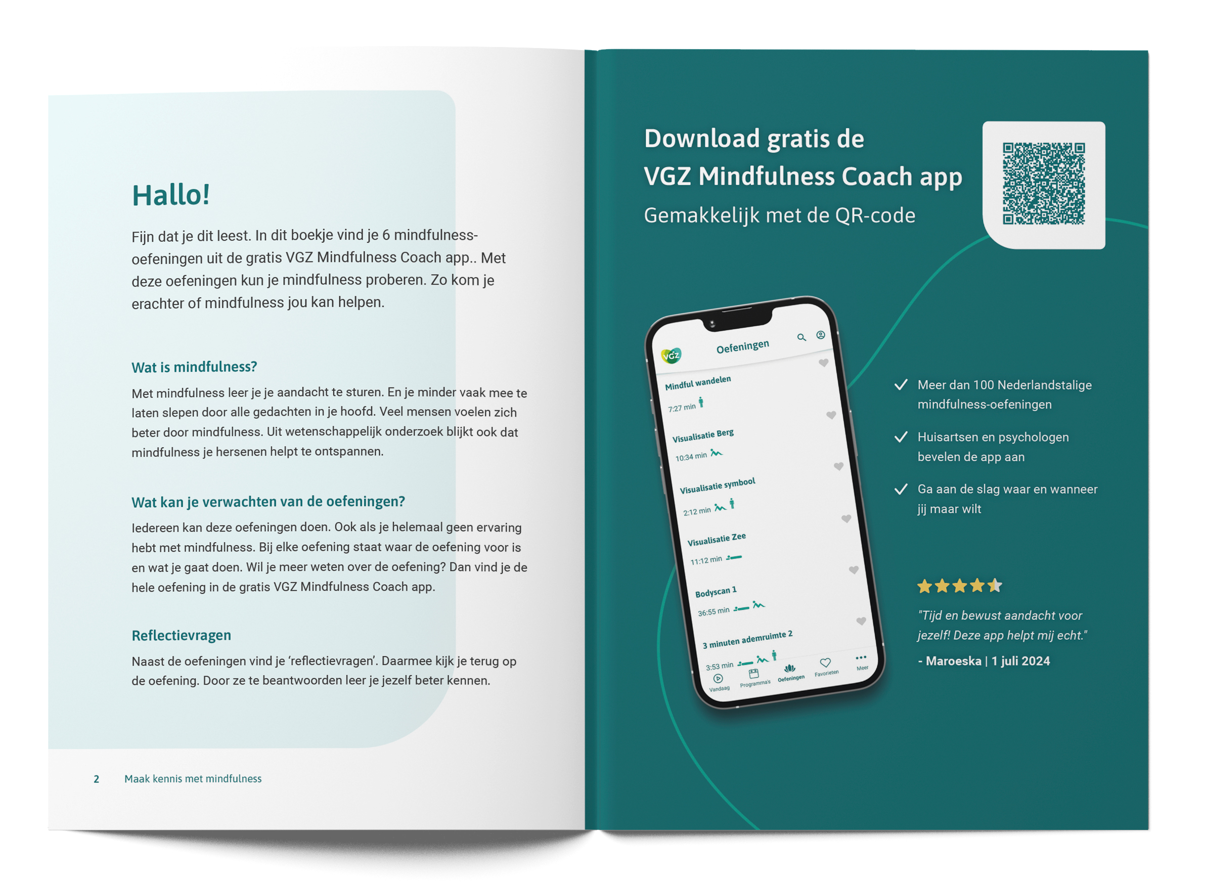 Foto van de introductie in het oefenboekje